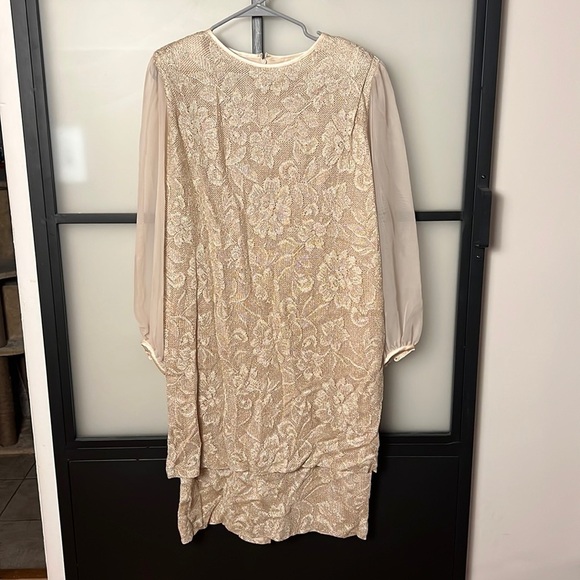 Vintage Ursula of Switzerland Lace Dress size 16 - Picture 1 of 9